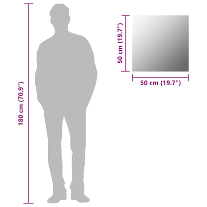 Wandspiegel 50 x 50 cm Quadratisch Glas