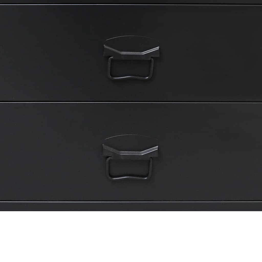 Schubladenschrank Metall Industrie-Stil 78 x 40 x 93 cm Schwarz