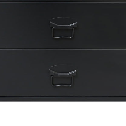 Schubladenschrank Metall Industrie-Stil 78 x 40 x 93 cm Schwarz