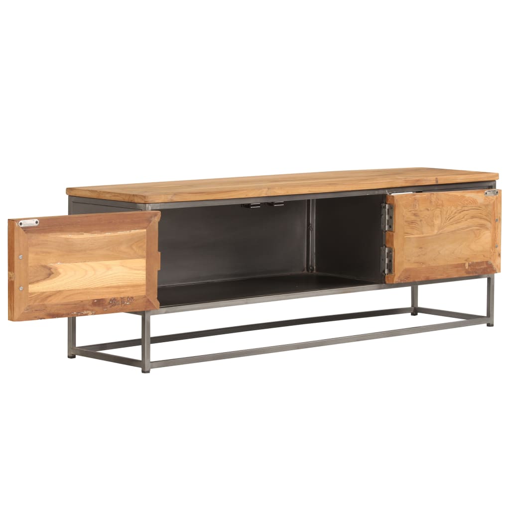 TV-Schrank Recyceltes Teakholz und Stahl 120x30x40 cm