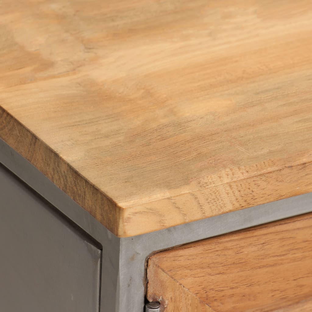 TV-Schrank Recyceltes Teakholz und Stahl 120x30x40 cm