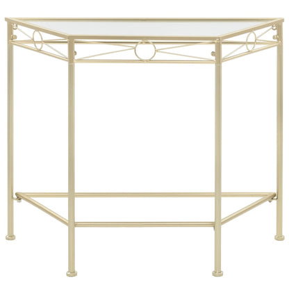 Beistelltisch Vintage-Stil Metall 87x34x73 cm Gold