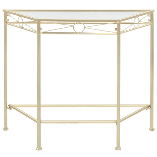 Beistelltisch Vintage-Stil Metall 87x34x73 cm Gold