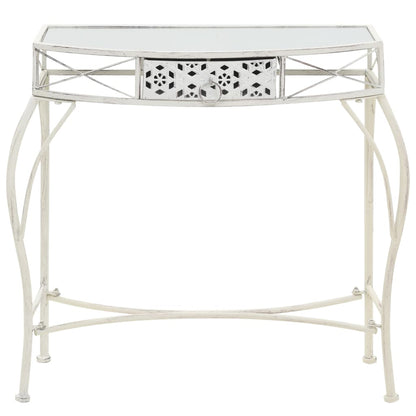 Beistelltisch Französischer Stil Metall 82x39x76 cm Weiß