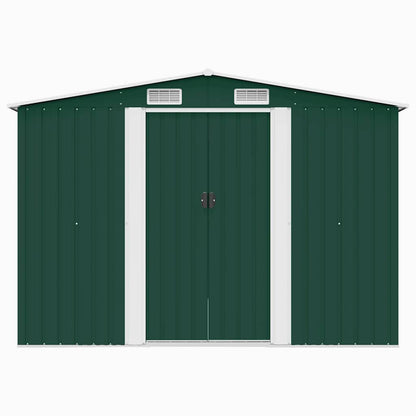 Gerätehaus 257x298x178 cm Metall Grün