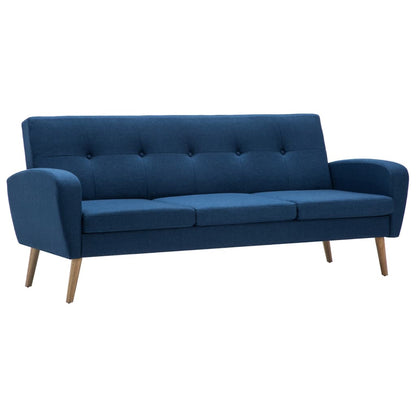 Sofa 3-Sitzer Stoff Blau