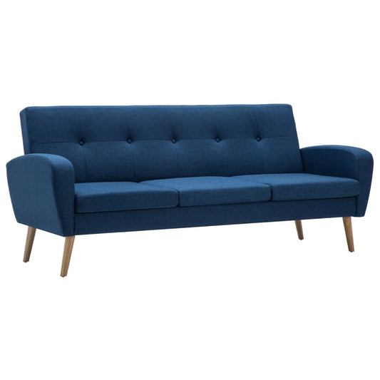 Sofa 3-Sitzer Stoff Blau