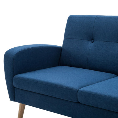 Sofa 3-Sitzer Stoff Blau