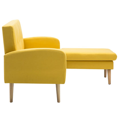 Sofa in L-Form Stoffbezug 186x136x79 cm Gelb