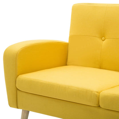 Sofa in L-Form Stoffbezug 186x136x79 cm Gelb