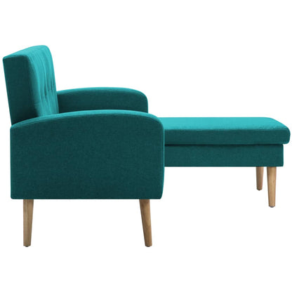 Sofa in L-Form Stoffbezug 186x136x79 cm Grün