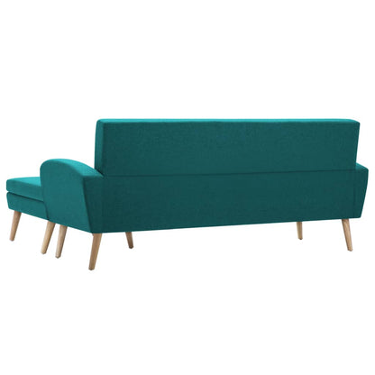 Sofa in L-Form Stoffbezug 186x136x79 cm Grün