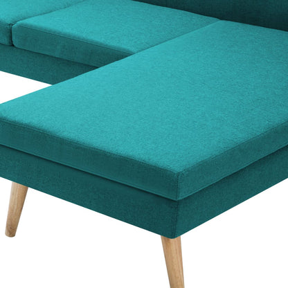 Sofa in L-Form Stoffbezug 186x136x79 cm Grün