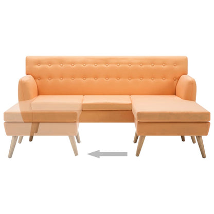 Sofa L-Form Stoff 171,5x138x81,5 cm Orange