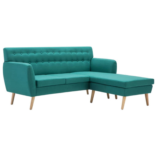 Sofa L-Form Stoff 171,5x138x81,5 cm Grün