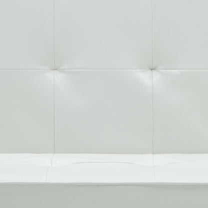 Schlafsofa Kunstleder Weiß