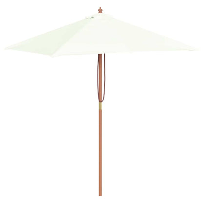 Sonnenschirm mit Holz-Mast 150x200 cm Sandweiß