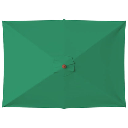 Sonnenschirm mit Holz-Mast 150x200 cm Grün