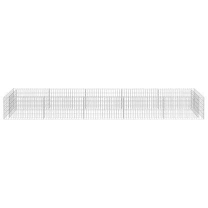 Gabionen-Hochbeet Verzinkter Stahl 450×90×50 cm