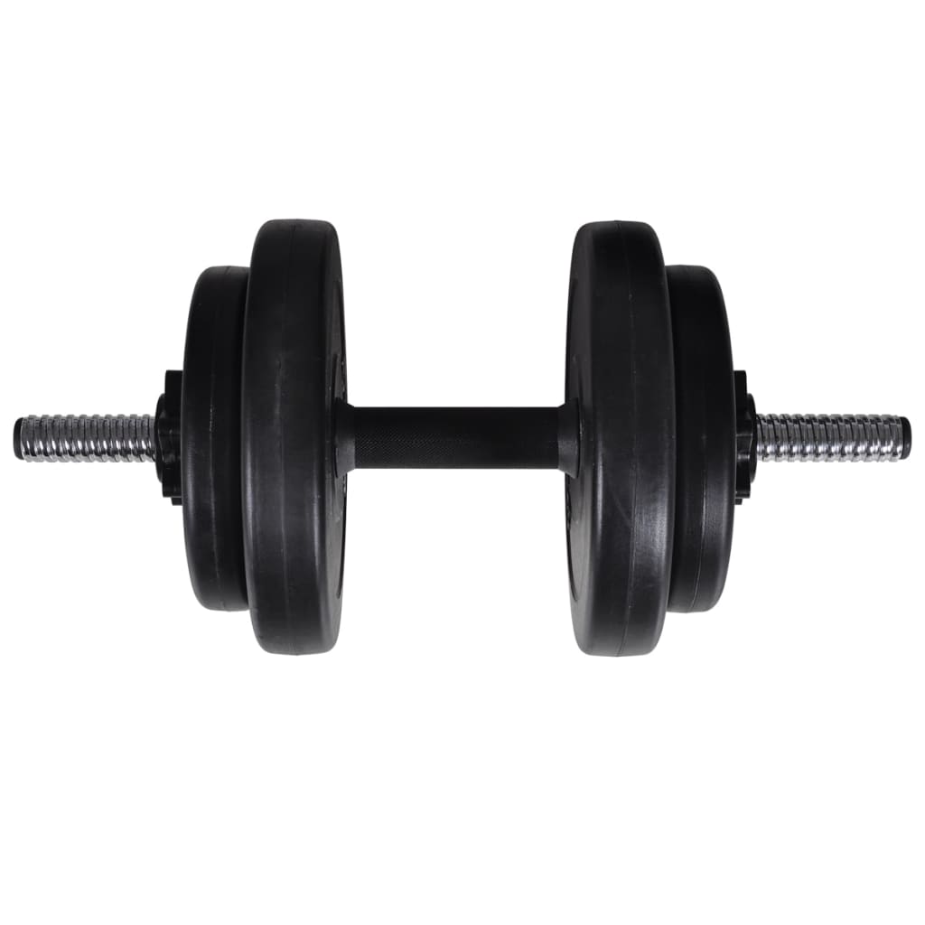 Kraftturm zur Wandmontage mit Lang- und Kurzhantel-Set 60,5 kg