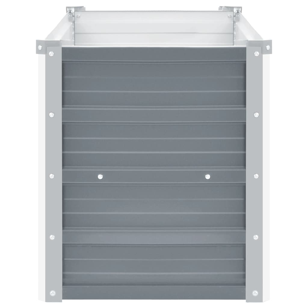 Garten-Hochbeet Verzinkter Stahl 100x40x45 cm Grau