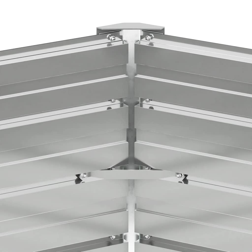 Garten-Hochbeet Verzinkter Stahl 129x129x77 cm Grau