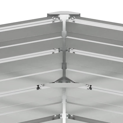 Garten-Hochbeet Verzinkter Stahl 129x129x77 cm Grau