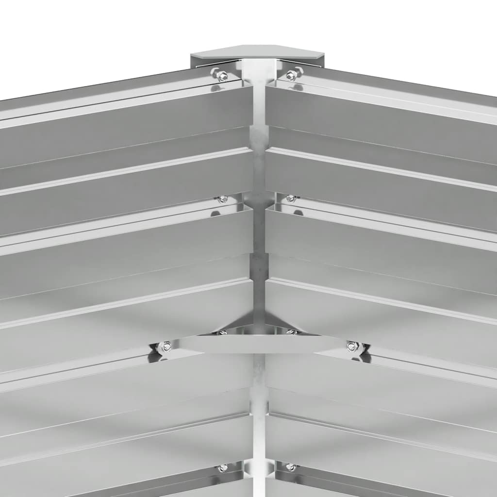 Garten-Hochbeet Verzinkter Stahl 129x129x77 cm Grün