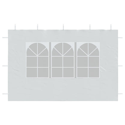 Partyzelt-Seitenwände 2 Stück mit Fenster PE Weiß