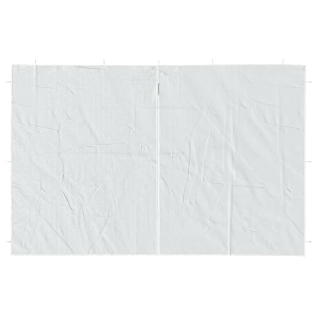 Partyzelt-Seitenwände 2 Stück mit Reißverschluss PE Weiß