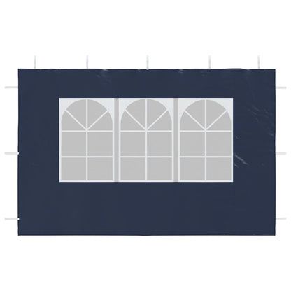 Partyzelt-Seitenwände 2 Stück mit Fenster PE Blau