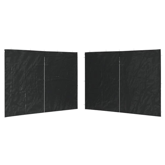Partyzelt-Seitenwände 2 Stück mit Reißverschluss PE Anthrazit