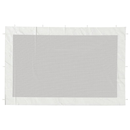 Partyzelt-Seitenwände 2 Stk. Mesh Weiß und Schwarz