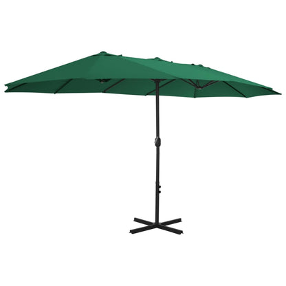 Sonnenschirm mit Aluminium-Mast 460x270 cm Grün