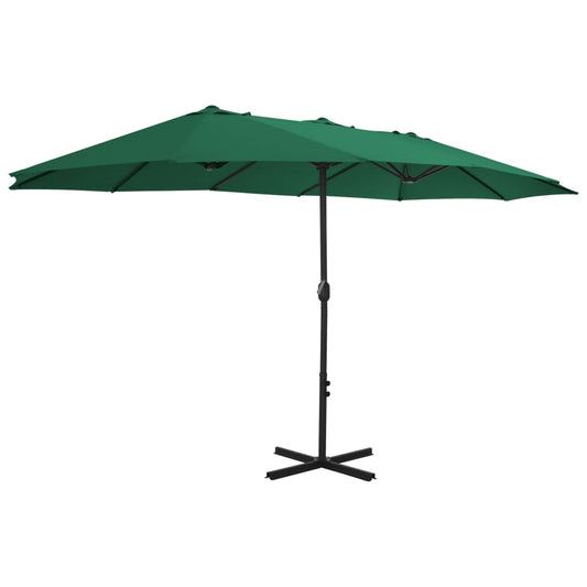 Sonnenschirm mit Aluminium-Mast 460x270 cm Grün