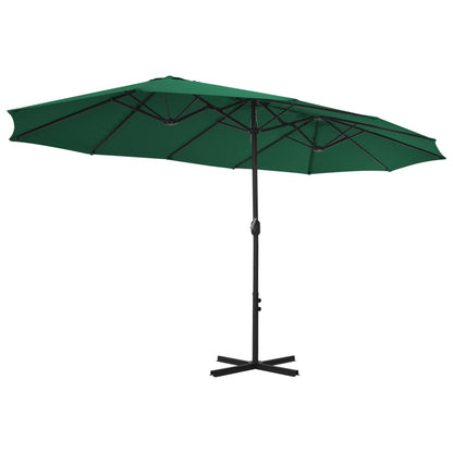 Sonnenschirm mit Aluminium-Mast 460x270 cm Grün
