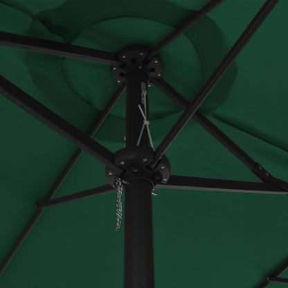 Sonnenschirm mit Aluminium-Mast 460x270 cm Grün