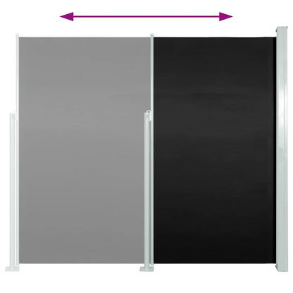 Ausziehbare Seitenmarkise 140x300 cm Schwarz