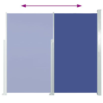 Ausziehbare Seitenmarkise 120x300 cm Blau