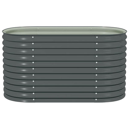 Garten-Hochbeet 160x80x81 cm Verzinkter Stahl Grau