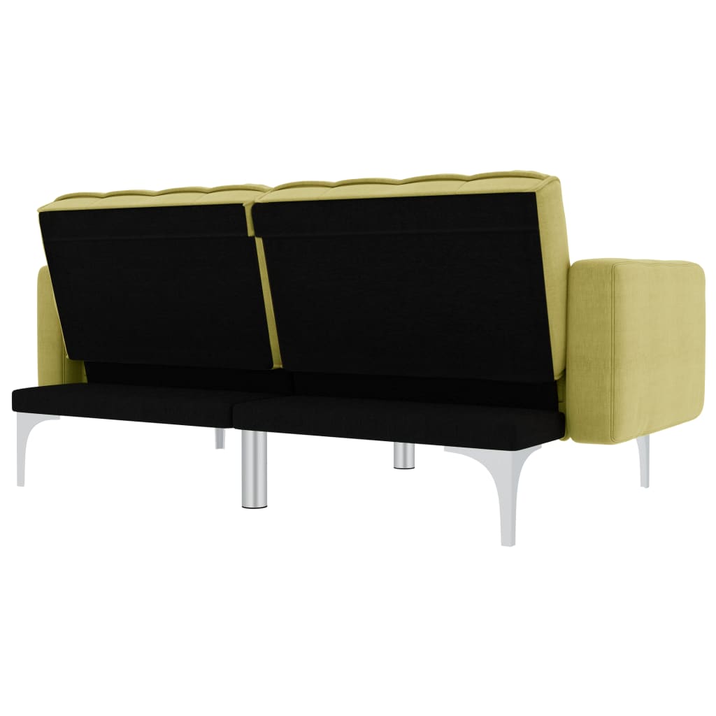 Schlafsofa Grün Stoff