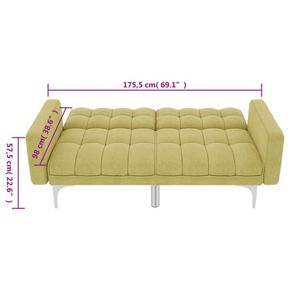 Schlafsofa Grün Stoff