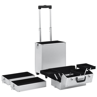 Kosmetikkoffer Aluminium Silbern