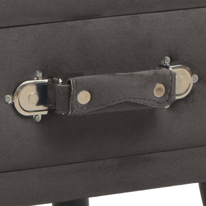 Nachttisch Grau 40x35x40 Samt