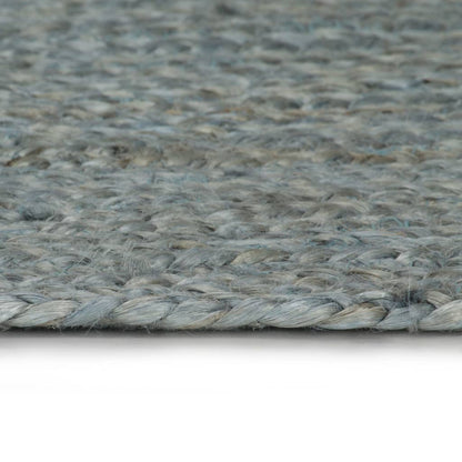 Teppich Handgefertigt Jute Rund 90 cm Olivgrün