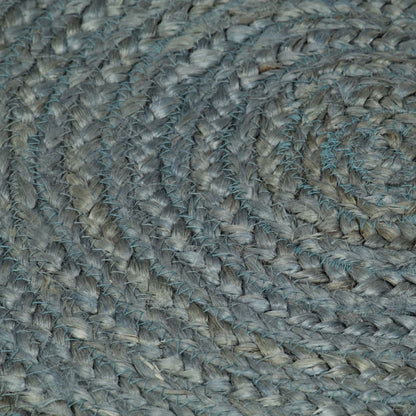 Teppich Handgefertigt Jute Rund 90 cm Olivgrün