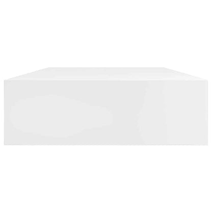 Wandregal Hängeregal mit Schubladen 2 Stk. Weiß 80 cm