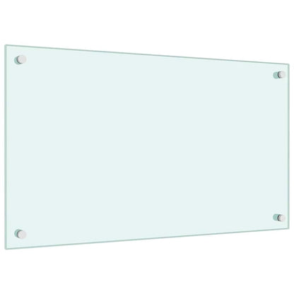 Küchenrückwand Weiß 70x40 cm Hartglas