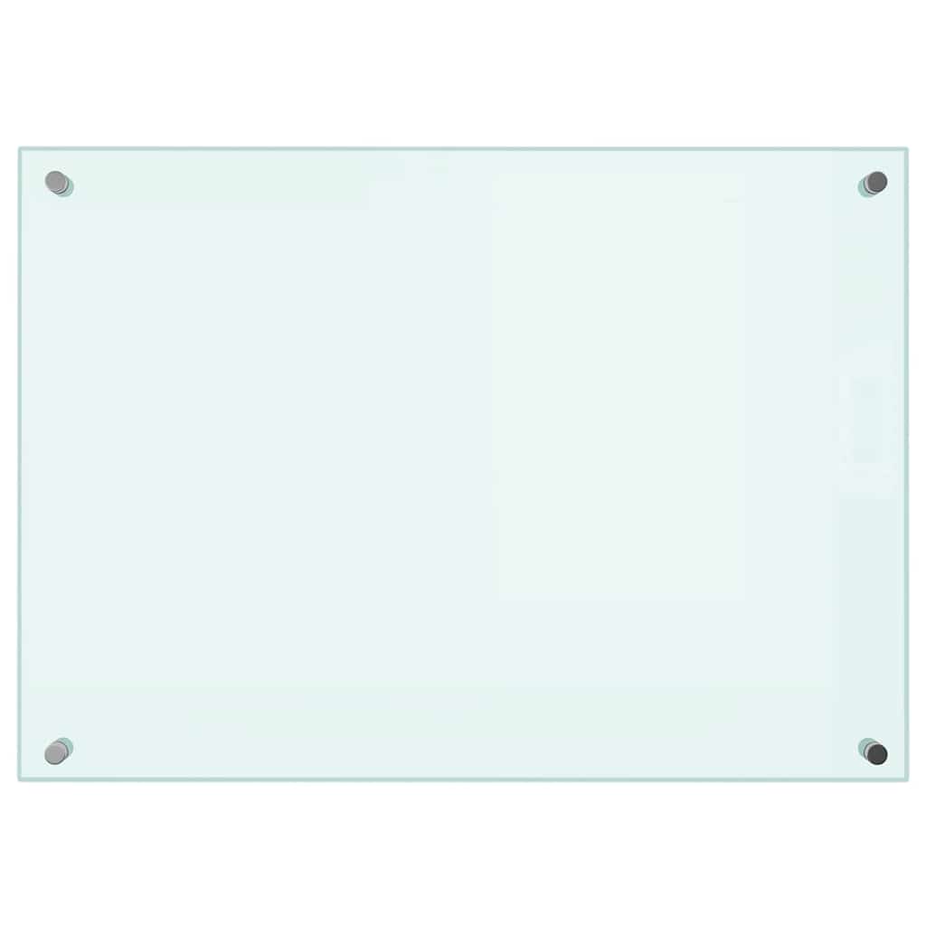 Küchenrückwand Weiß 70x50 cm Hartglas