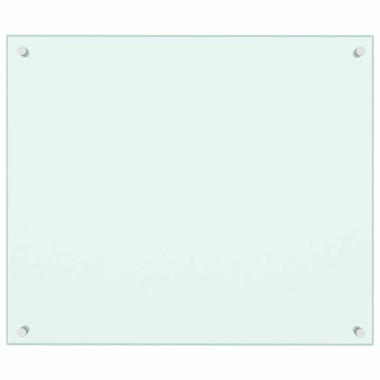 Küchenrückwand Weiß 70x60 cm Hartglas